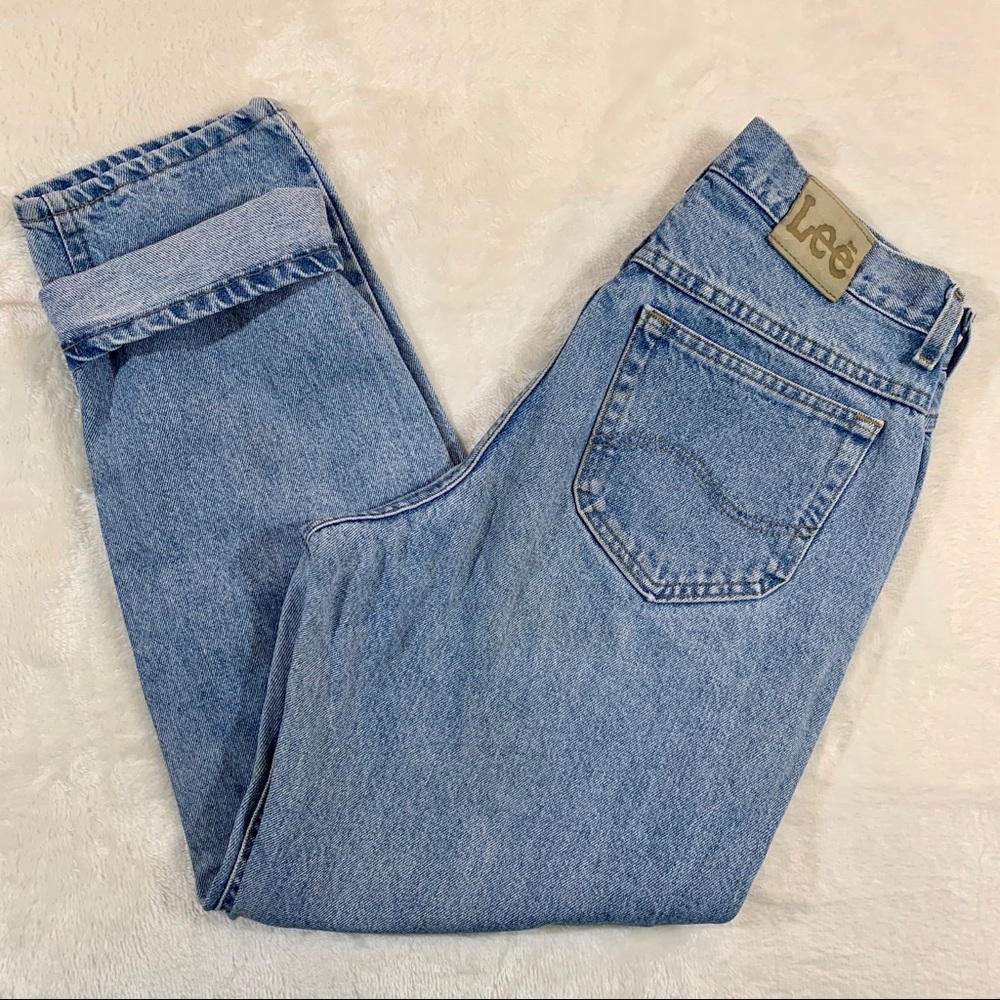 Vintage Lee High Waist Mom Jeans Light Wash